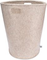 Parker Baby Nursery Laundry Hamper - Felt Storage Basket and Baby Hamper for Nursery (Oatmeal)
